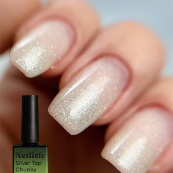 Silver top coat chunky