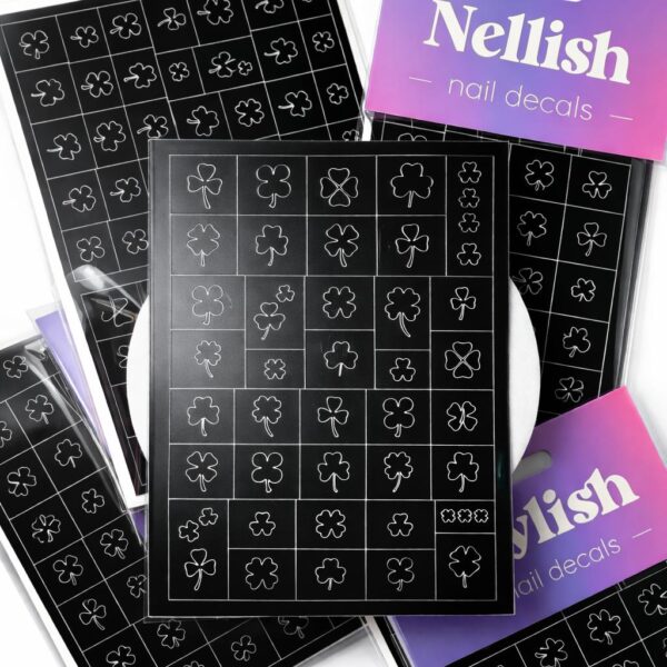 Nail art Sjabloon sticker klaver