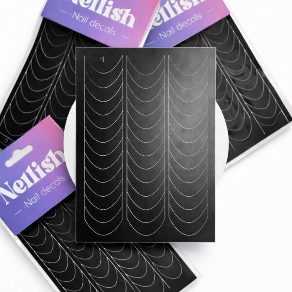 Nail art Sjabloon sticker french dik