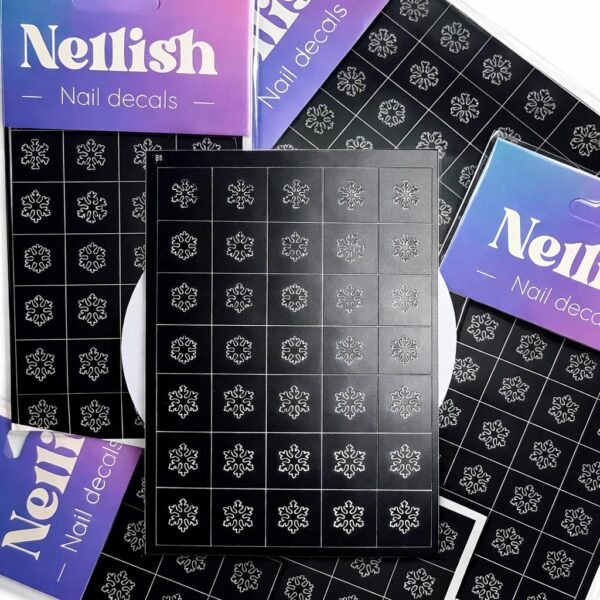 Nail art Sjabloon sticker sneeuwvlok