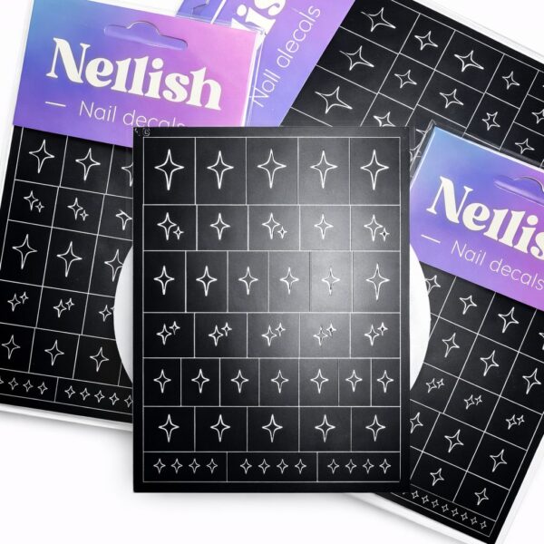 Nail art Sjabloon sticker fonkel ster