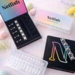 Nail art display met tips