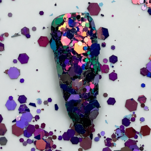 Grove glitter licht paars Nr.15