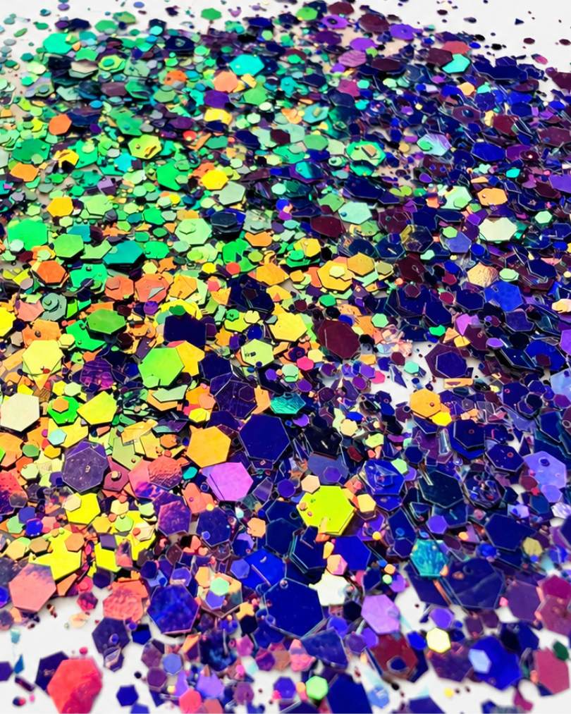 Grove glitter licht paars Nr.15 - Afbeelding 2