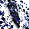 Grove glitter donker paars Nr.16