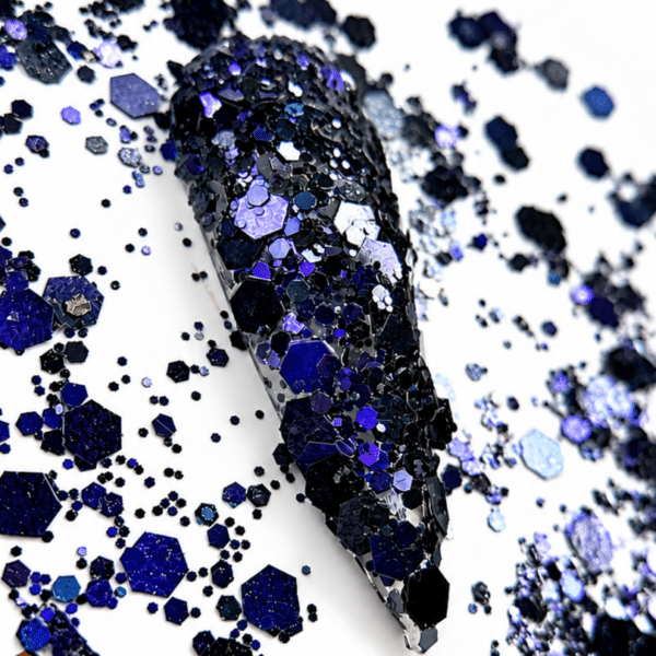 Grove glitter donker paars Nr.16