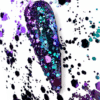 Grove glitter blauw en paars Nr.12