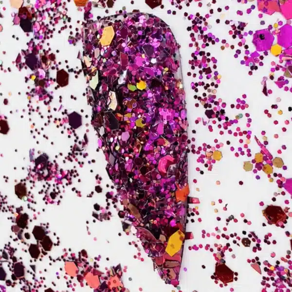 Grove glitter donker roze met goud Nr. 3 – Nellish